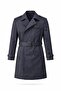 Men's Premium Belted Navy Blue Trench Coat - Elegant Fit and Italian Cut (100cm)
