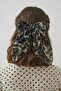 Leopard Patterned Bow Automatic Buckle Black