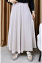 Oysho Fabric Skirt 5578-08 Beige - 2