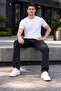 Men's Trendy Loose-Fit Casual Cargo Smoked Baggy Pants - 5