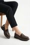 Women's Loafer Daily Classic Shoes Casual Moccasin Berly Brown Patent Leather - 2