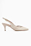 Olive Beige Buckle Thin Heeled Women's Shoes - 2