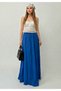 Women's Lined Tricot Fabric Maxi Length High Waist Loose Cut Skirt - 7