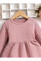 Girls Pink Knitted Ruffle Hem Top and Pyjama Set - 4