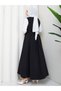Button Detailed Pleated Jile Hijab Dress Rc6032 - 9