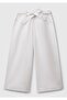 Girl's White Bnt-G Linen Trousers
