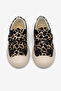Children's Unisex Black Leopard Kids' Sneaker with Glitter Detail and Velcro Comfortable Fit - 2