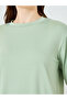 Green Short Sleeve T-Shirt and Striped Pyjama Set - 3