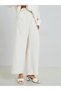 Cream Oversized Shirt and Wide Leg Pants Modest Set - 5