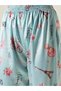 Blue Silky Satin Printed Shirt and Pyjama Set - 5