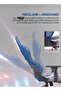 Gaming Chair with PU Leather, 3D Armrests, Headrest, USB Massager & Footrest - Blue - 3