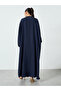 Navy Blue Embellished Abaya and Dress Set - 8