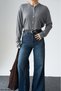 Women's Crew Neck Lace Thin Knitwear Cardigan