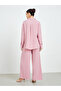Pink Oversized Shirt and Wide Leg Pants Modest Set - 5