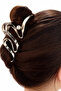 Pearl Detailed Wave Shaped Silver Color Bun Hair Clip - 6