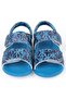 Palm Tree Printed Sandals, Size 26-30 - Navy Blue - 2