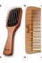 2-Piece Hair Care Set (Wooden Needle-Tipped Brush and Pinewood Comb)