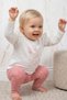 Rocha Baby Girl Pink Rabbit Printed Quilted Vest 3-Piece Set - Ruffled Cotton Set - 9
