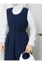 Button Detailed Pleated Jile Hijab Dress Rc6032 - 8