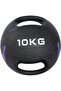Medicine Ball Dual Handle Grip Black Rubber for Core Cardio Gym Training Pro