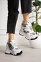 Valencia White Leopard Hidden Heel Sports Shoes