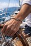 Men's Steel Bracelet - Rudder Sailor Sweden Luxury Design with Black Stone, for Lover, Spouse, Father