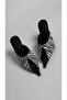 Lyra Heelled Slippers Zebra White