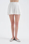 Women's Balloon Fit Lined Shorts with Elastic Back Belt Design