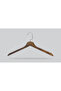 Wooden (Lama Silver Hook) Clothes, Blouse, Shirt Hangers Walnut Color 24 Pieces - 2