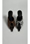 Lyra Heelled Slippers Zebra White - 4