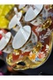 Esterhomedecor Porcelain Ice Cream Set with Tray for 6 People - 8