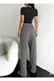 Women's the Rıde Printed Cropped T-Shirt and Wide Leg Baggy Summer Tracksuit Set Bottom-Top - 2