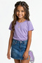Girl's Crew Neck Basic Short Sleeve 100% Cotton T-Shirt - 2