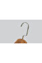 Wooden (Lama Silver Hook) Clothes Hanger, Skirt Hanger Walnut Color 4 Pieces - 3