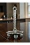 Decorative Crystal Stone Mirrored Single Towel Holder Napkin Holder Gold - 3