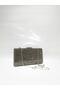 Platinum Color Cross Stone Evening Dress Clutch Portfolio Handheld Night Henna Wedding Engagement Bag - 3