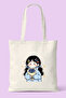 Blueberry Bouquet Girl Printed Cloth Bag - Daily Shoulder Bag