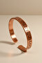 Copper Bracelet for Women and Men - Thin Model Handcuff with Ancient Greek Motifs, Copper Bracelet with Greek Pattern