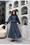 Mirella Summer Thin Lycra Denim Jacket Skirt Set – Elegant Women's Two-Piece Set Compatible with Hijab