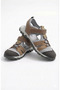 Boy's Brown Velcro Sports Summer Sandals Breathable Mesh Fabric Non-Slip Sole Casual Shoes - 3
