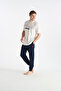 26Y Men's Ecru Pajama Set - 2