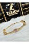 Pink Square Stone Vip Women's Bracelet Geometric Stylish Design - 2