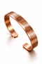 Copper Bracelet for Women and Men - Matte Copper Handcuff Bracelet with Antique Labyrinth Pattern - 2