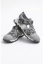 Boy's Gray Velcro Sports Summer Sandals Breathable Mesh Fabric Non-Slip Sole Casual Shoes - 3