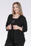 10743 Black Stone Detail Knitted Double Set