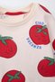 Unisex Children's Cotton Cream Tomato Patterned T-Shirt and Shorts Set - 6