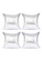 Sequin Decorative Throw Pillow Cover Set of 4 – White & Silver Shiny Modern Sofa Cushion Cover 43X43 - 2