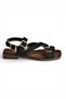 Y458702602 Black Suede Buckle Detailed Women's Sandals - 7