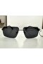 Premium Quality U400 Protection Polarized Glass Frameless Smoke Dark Gray Sunglasses