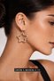 Women's White Color Stainless Steel S Size 4 cm Hoop Star Earrings